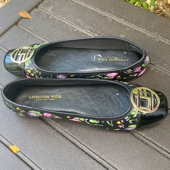 London Fog Collection Caela Black Ballet Flats Size 6 M - Picture 4 of 12